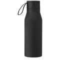 Ljungan 500 ml copper vacuum insulated stainless steel bottle with PU leather strap and lid