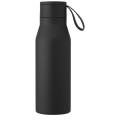 Ljungan 500 ml copper vacuum insulated stainless steel bottle with PU leather strap and lid