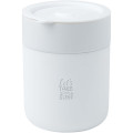 Java 330 ml ceramic tumbler with silicone wrap and plastic lid
