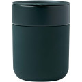 Java 330 ml ceramic tumbler with silicone wrap and plastic lid