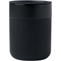 Java 330 ml ceramic tumbler with silicone wrap and plastic lid