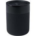Java 330 ml ceramic tumbler with silicone wrap and plastic lid