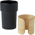 Fika 340 ml tumbler with bamboo sleeve