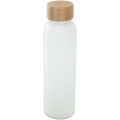 Lume 500 ml matte soda lime glass bottle with bamboo lid