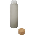 Lume 500 ml matte soda lime glass bottle with bamboo lid