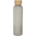 Lume 500 ml matte soda lime glass bottle with bamboo lid