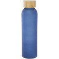 Lume 500 ml matte soda lime glass bottle with bamboo lid