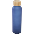 Lume 500 ml matte soda lime glass bottle with bamboo lid