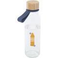 Porto 500 ml glass water bottle with silicone handle and bamboo lid
