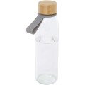 Porto 500 ml glass water bottle with silicone handle and bamboo lid