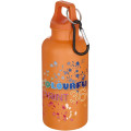 Oregon 400 ml solid colour RCS recycled plastic water bottle with carabiner