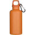 Oregon 400 ml solid colour RCS recycled plastic water bottle with carabiner