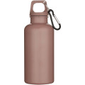 Oregon 400 ml solid colour RCS recycled plastic water bottle with carabiner