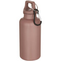 Oregon 400 ml solid colour RCS recycled plastic water bottle with carabiner