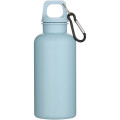 Oregon 400 ml solid colour RCS recycled plastic water bottle with carabiner
