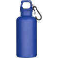 Oregon 400 ml solid colour RCS recycled plastic water bottle with carabiner
