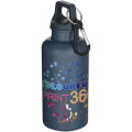 Oregon 400 ml solid colour RCS recycled plastic water bottle with carabiner