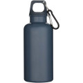 Oregon 400 ml solid colour RCS recycled plastic water bottle with carabiner