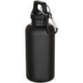 Oregon 400 ml solid colour RCS recycled plastic water bottle with carabiner