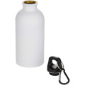 Oregon 400 ml matte RCS recycled single wall stainless steel water bottle with carabiner