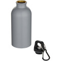 Oregon 400 ml matte RCS recycled single wall stainless steel water bottle with carabiner