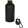 Oregon 400 ml matte RCS recycled single wall stainless steel water bottle with carabiner