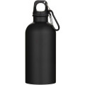 Oregon 400 ml matte RCS recycled single wall stainless steel water bottle with carabiner