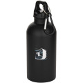 Oregon 400 ml matte RCS recycled single wall stainless steel water bottle with carabiner