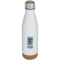 Cove 500 ml double wall vacuum insulated stainless steel water bottle with cork details
