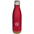 Cove 500 ml double wall vacuum insulated stainless steel water bottle with cork details