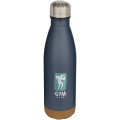 Cove 500 ml double wall vacuum insulated stainless steel water bottle with cork details