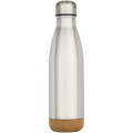 Cove 500 ml double wall vacuum insulated stainless steel water bottle with cork details