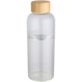 Mirage 650 ml single-walled borosilicate glass bottle with bamboo lid