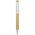 Rattan bamboo and recycled plastic ballpoint pen (black ink)