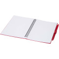 Niove recycled plastic soft cover notebook and ballpoint pen set (blue ink)