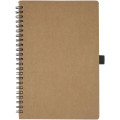 Cobble A5 wire-o recycled cardboard notebook with stone paper
