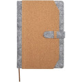 Viviana A5 recycled felt and cork notebook