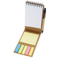Flipper sticky notepad with ballpoint pen (black ink)