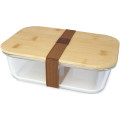 Roby 1000 ml glass lunch box with bamboo lid
