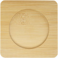 Manti 2-piece 250 ml double-wall glass cup with bamboo coaster