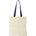 Nevada 100 g/m² cotton tote bag coloured handles 7L