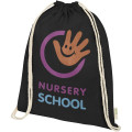 Orissa 140 g/m² organic cotton drawstring bag 5L