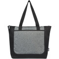 Reclaim GRS recycled two-tone zippered tote bag 15L