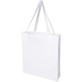 Madras 140 g/m² GRS recycled cotton gusset tote bag 12L