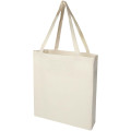 Madras 140 g/m² GRS recycled cotton gusset tote bag 12L
