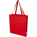 Madras 140 g/m² GRS recycled cotton gusset tote bag 12L