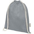 Oregon 140 g/m² GRS recycled cotton drawstring bag
