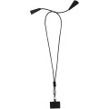 Funi recycled plastic smartphone lanyard with built-in data sync and 100W fast charge 5-in-1 cable