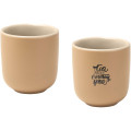 Male 90 ml ceramic espresso cups with matt finish - set of 2