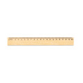 WESLEY 20. Pine wood ruler with 20 cm scale